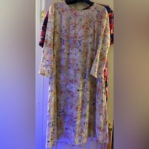 Sonnet James Womens Play Dress Play Young At Heart Floral 3/4 Sleeve Size L